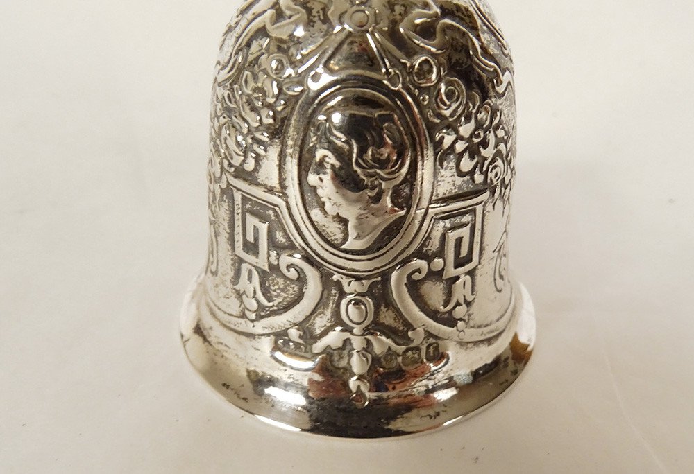 Bell Bell Table Sterling Silver English Sheffield Landeck 1898 60.97gr-photo-3