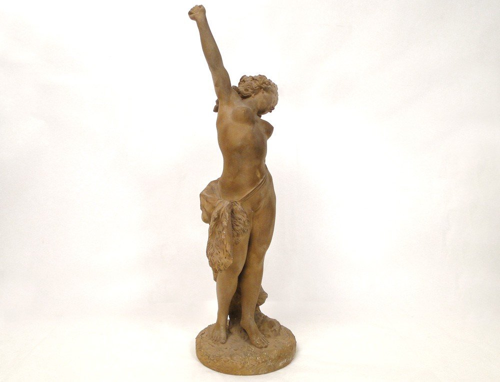 Terracotta Sculpture Young Naked Woman Nymph Lévy Art Nouveau 19th-photo-4