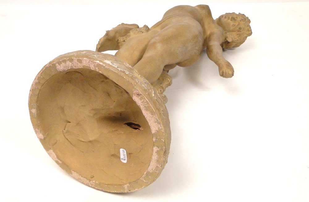 Terracotta Sculpture Young Naked Woman Nymph Lévy Art Nouveau 19th-photo-7