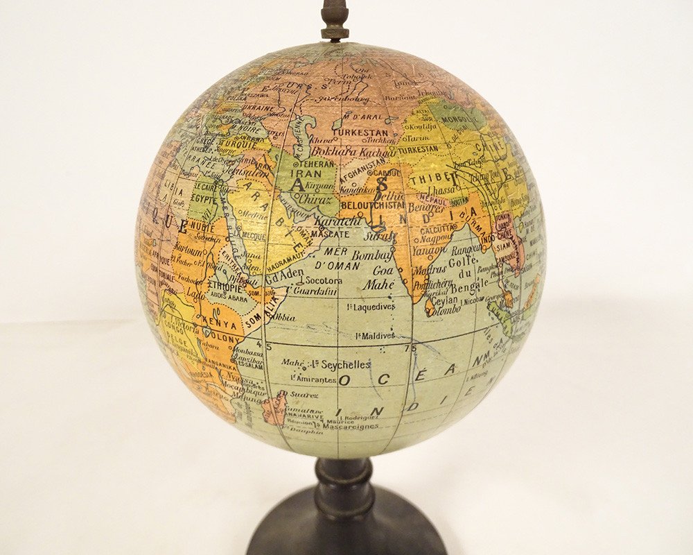 Small Terrestrial Globe World Map Geographer Forest 17 Rue Buci Paris 19th-photo-2