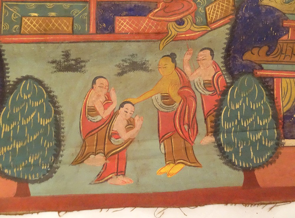 Thangka Tibetan Buddhist Painting Bodhisattva Manjushri Tibet 20th-photo-3