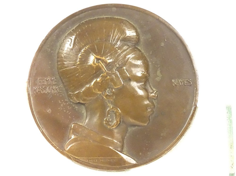 2 Bronze Medals Woman Kassonké Couple Peulhs Africa Engraver Monier 1930-photo-4