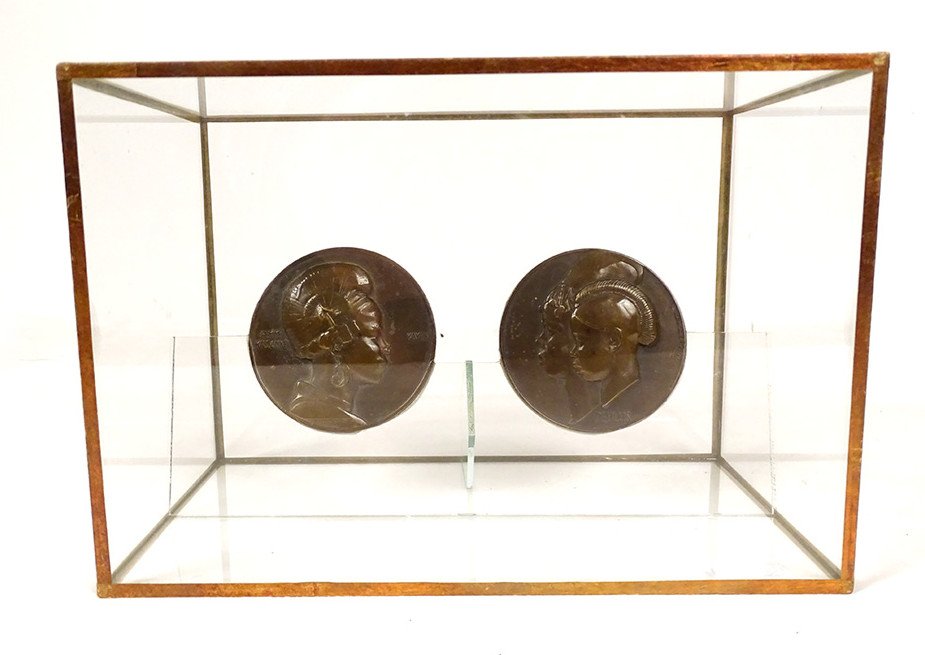 2 Bronze Medals Woman Kassonké Couple Peulhs Africa Engraver Monier 1930