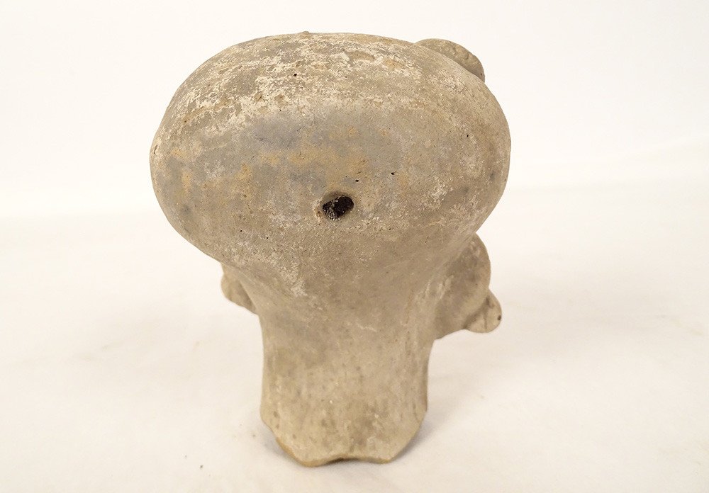 Fragment Pre-columbian Statuette Man Head Jama Coaque Tumaco La Tolita-photo-4