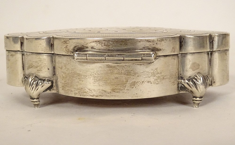 Sterling Silver English Jewelry Box Birmingham 1910 Sydney & Co 20th-photo-3