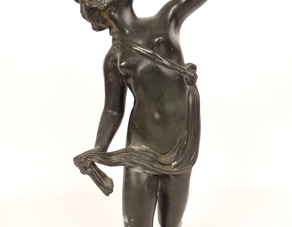 Bronze Sculpture Goddess Aphrodite Venus Naked Naiad Trumpet 19th Century-photo-3