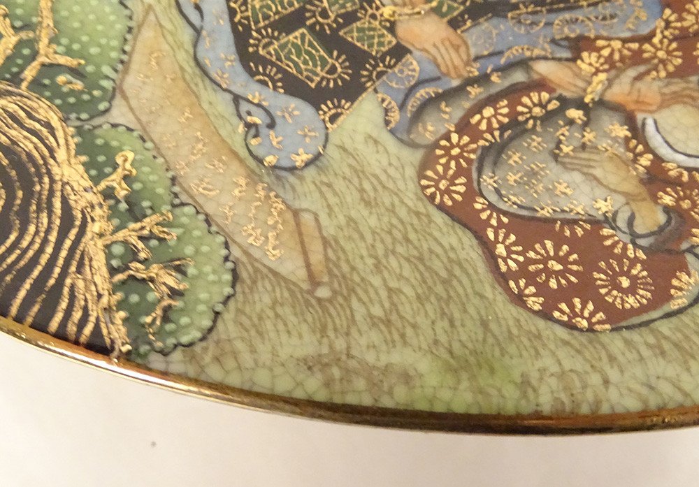 Dish Satsuma Kyoto Choshuzan Dragon Landscape Jissei Yoshisada Japan Meiji-photo-8