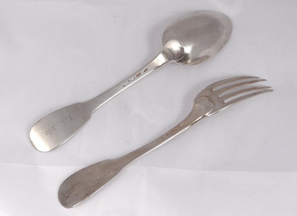 Pension Cutlery Sterling Silver Farmers General 153gr XVIIIth-photo-2