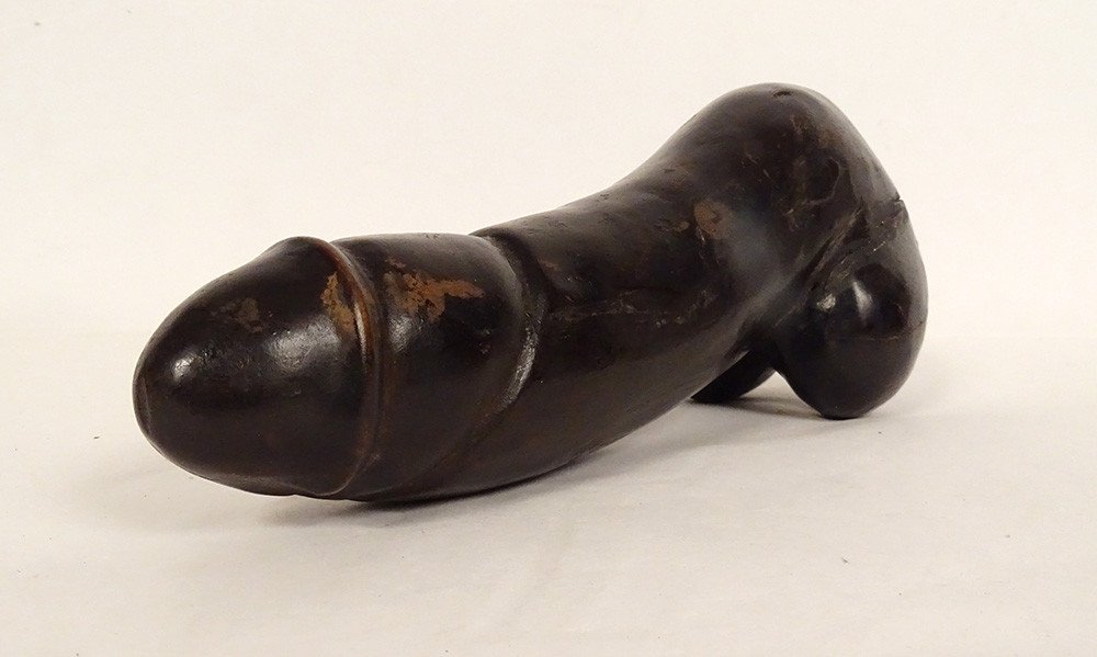 Erotic Carved Wood Dildo Sculpture Erotica Late 19th Century-photo-3