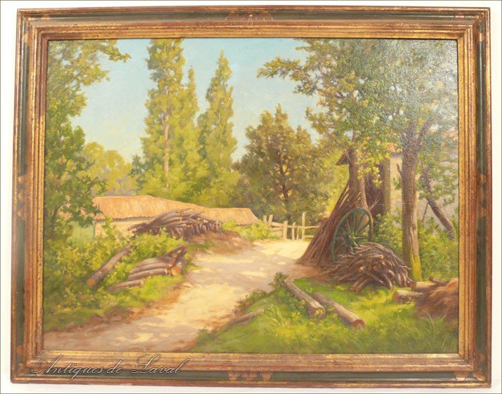 Hsp Landscape Painting Sawmill Bordeaux Eugène Forel 1934