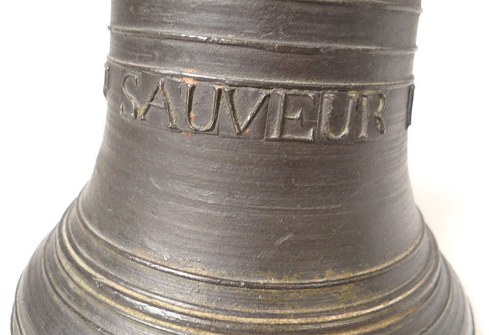 Bronze Mass Bell Brass Brotherhood Of Saint-sauveur Brittany Hermine 1788-photo-6