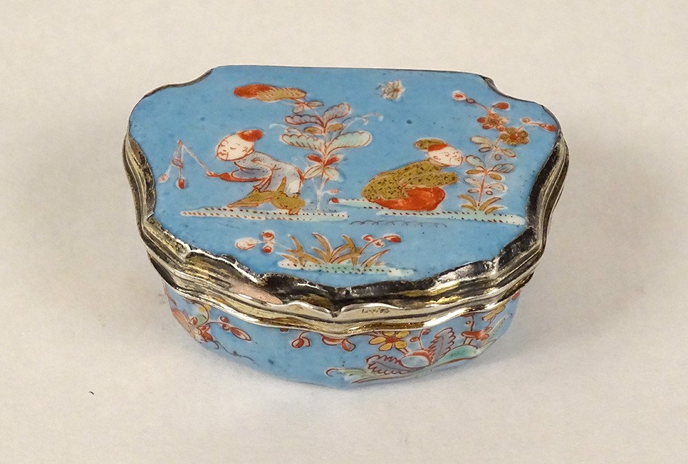 Small Saint-cloud Porcelain Box Kakiémon Silver Asian Decor XVIIIth-photo-2