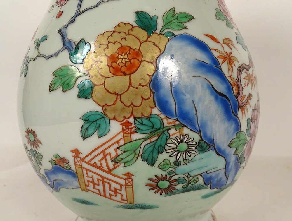 Verseuse Couverte Porcelaine Chine Compagnie Indes Famille Verte Kangxi 18è-photo-3