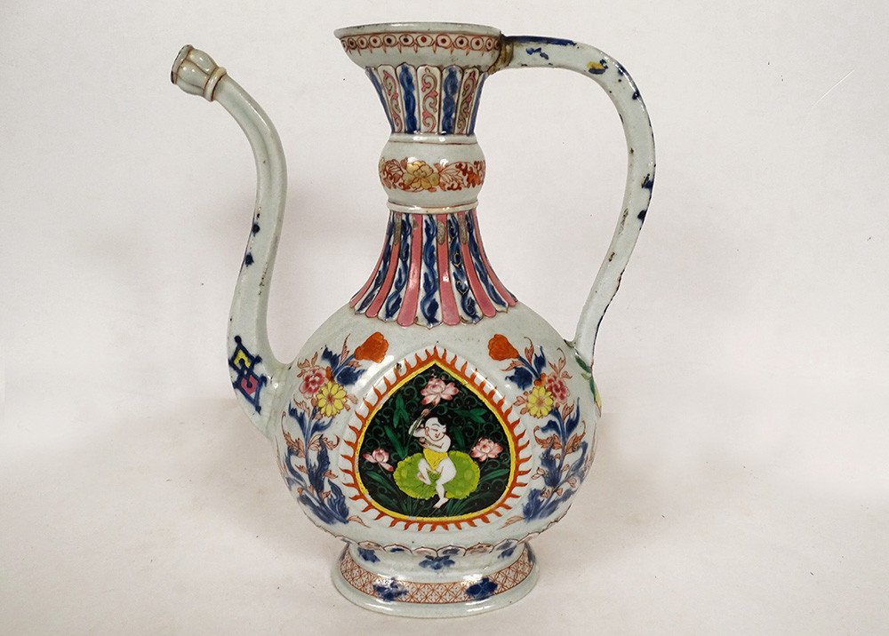 Persian Porcelain Ewer China Famille Rose Middle East Qianlong XVIIIth-photo-3