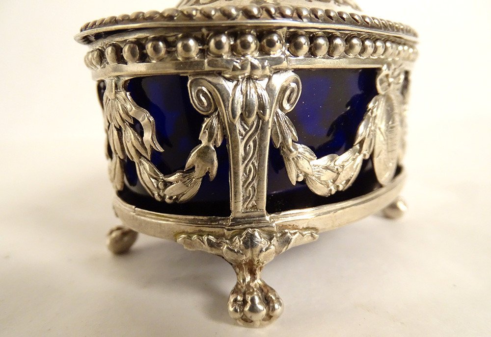 Covered Salt Cellar Louis XVI Saleron Silver Farmers General Paris XVIIIth-photo-4