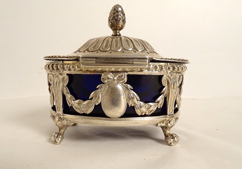 Covered Salt Cellar Louis XVI Saleron Silver Farmers General Paris XVIIIth-photo-1