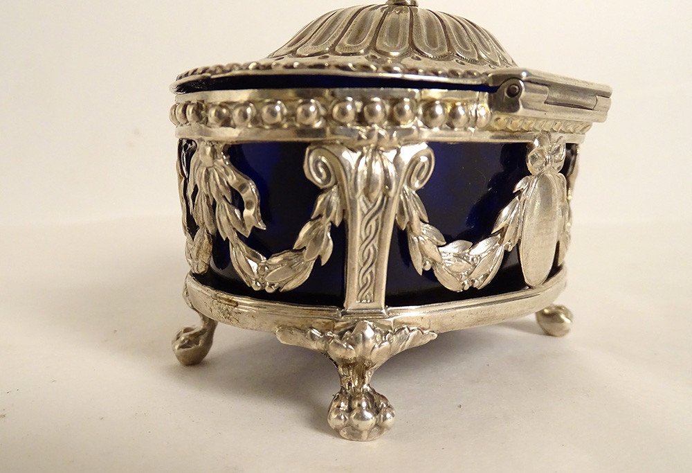 Covered Salt Cellar Louis XVI Saleron Silver Farmers General Paris XVIIIth-photo-2