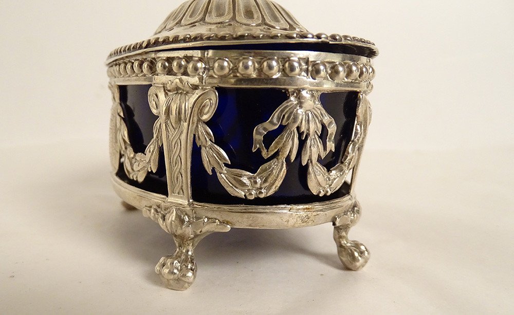 Covered Salt Cellar Louis XVI Saleron Silver Farmers General Paris XVIIIth-photo-3