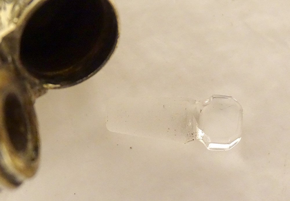 Salt Bottle Cut Crystal Silver Vermeil Wild Boar Napoleon III 19th-photo-6