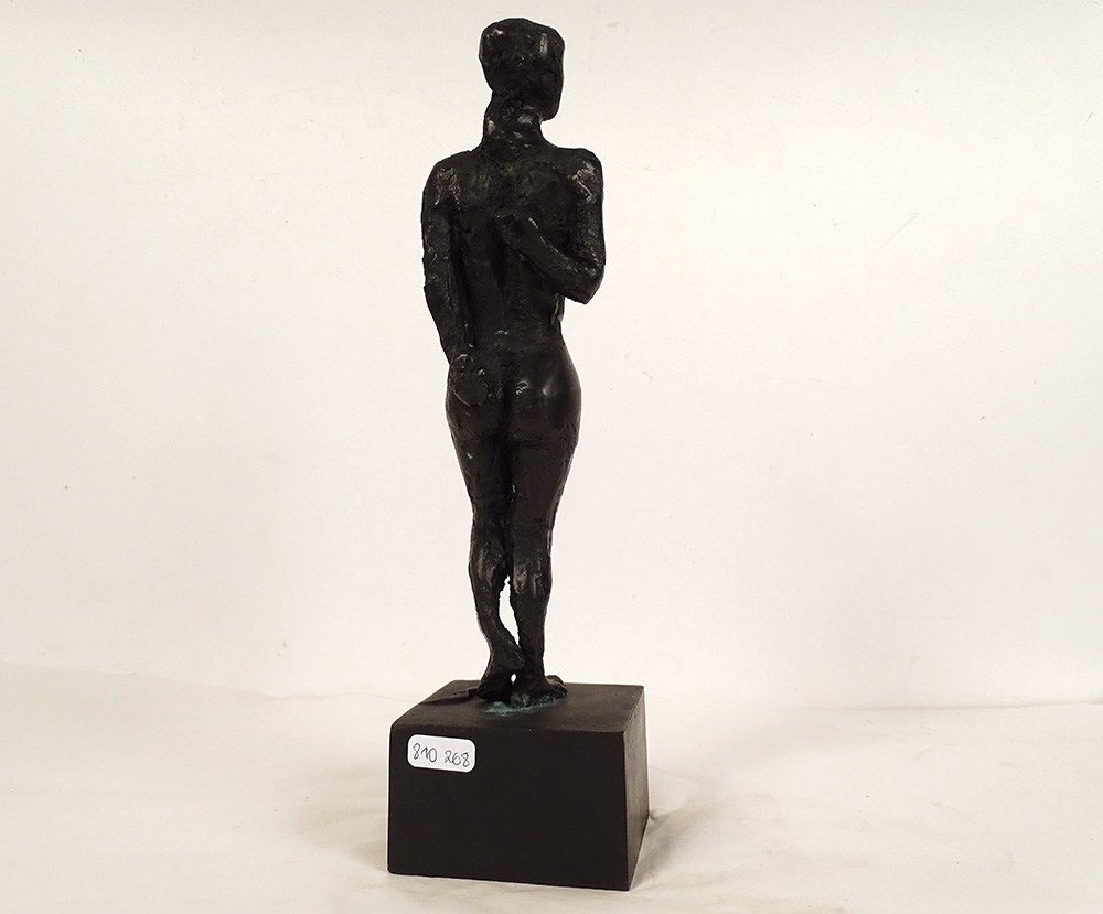 Sculpture Bronze Femme Nue Arc Archère Paul Guiramand Ecole Paris XXème-photo-2