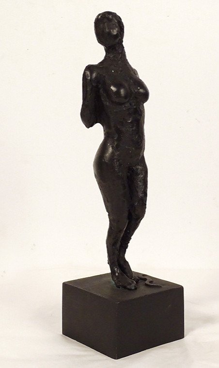 Sculpture Bronze Femme Nue Arc Archère Paul Guiramand Ecole Paris XXème