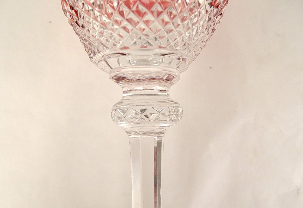 4 Verres à Vin Rhin Roemers Cristal Saint-louis Couleur Modèle Tommy XXème-photo-4