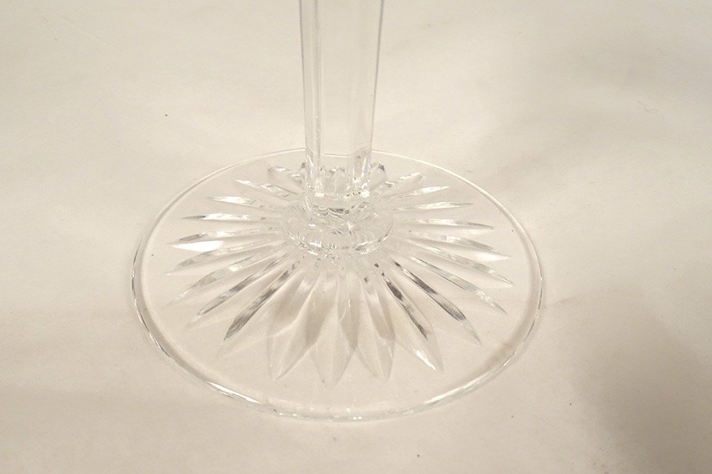 11 Saint-louis Crystal Champagne Glasses Tommy Model 20th Century-photo-3