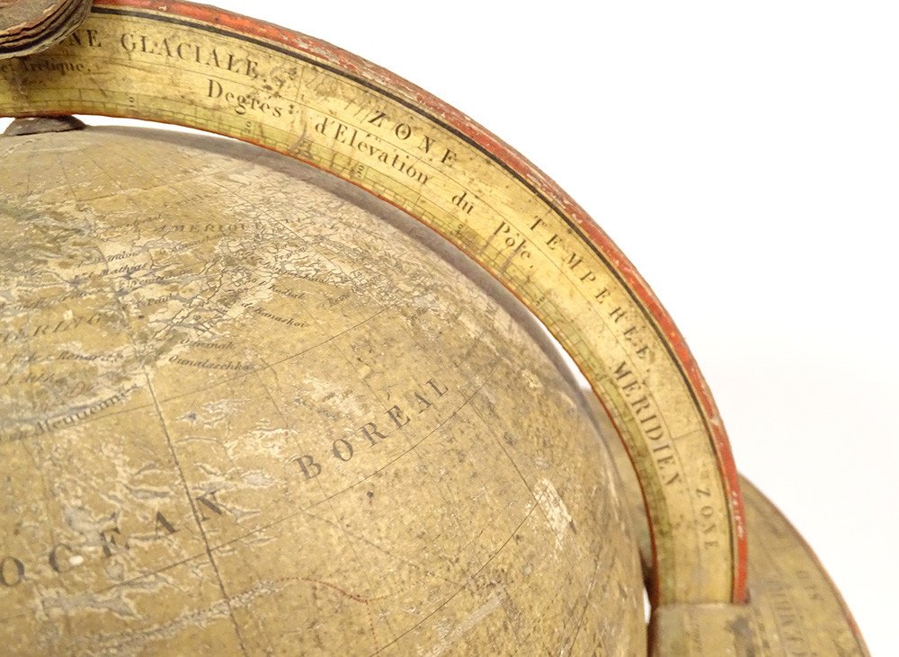 Terrestrial Globe World Map Lapie Lorrain Bastien Aîné Paris Bellieni XIXth-photo-4