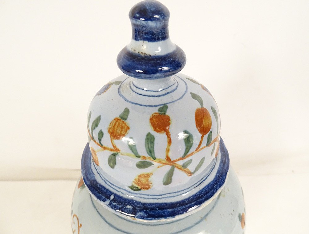 Covered Pot Delft Earthenware Portrait William Orange Princess Bird 1773-photo-4