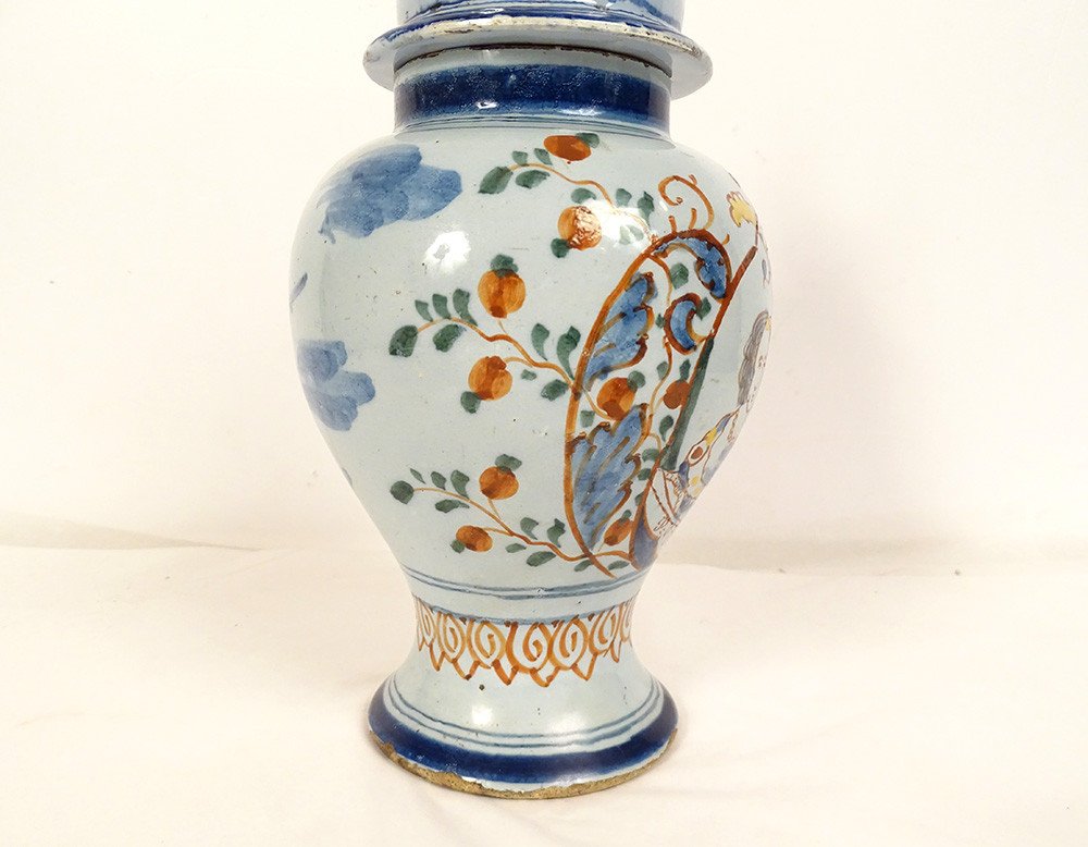 Covered Pot Delft Earthenware Portrait William Orange Princess Bird 1773-photo-4