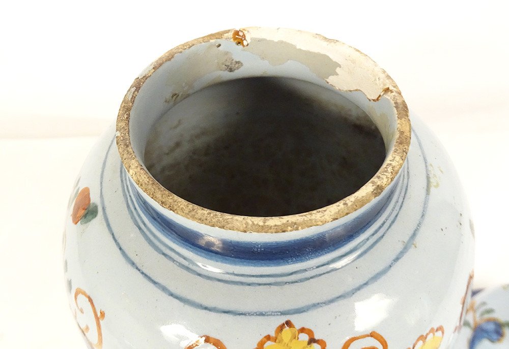 Covered Pot Delft Earthenware Portrait William Orange Princess Bird 1773-photo-6