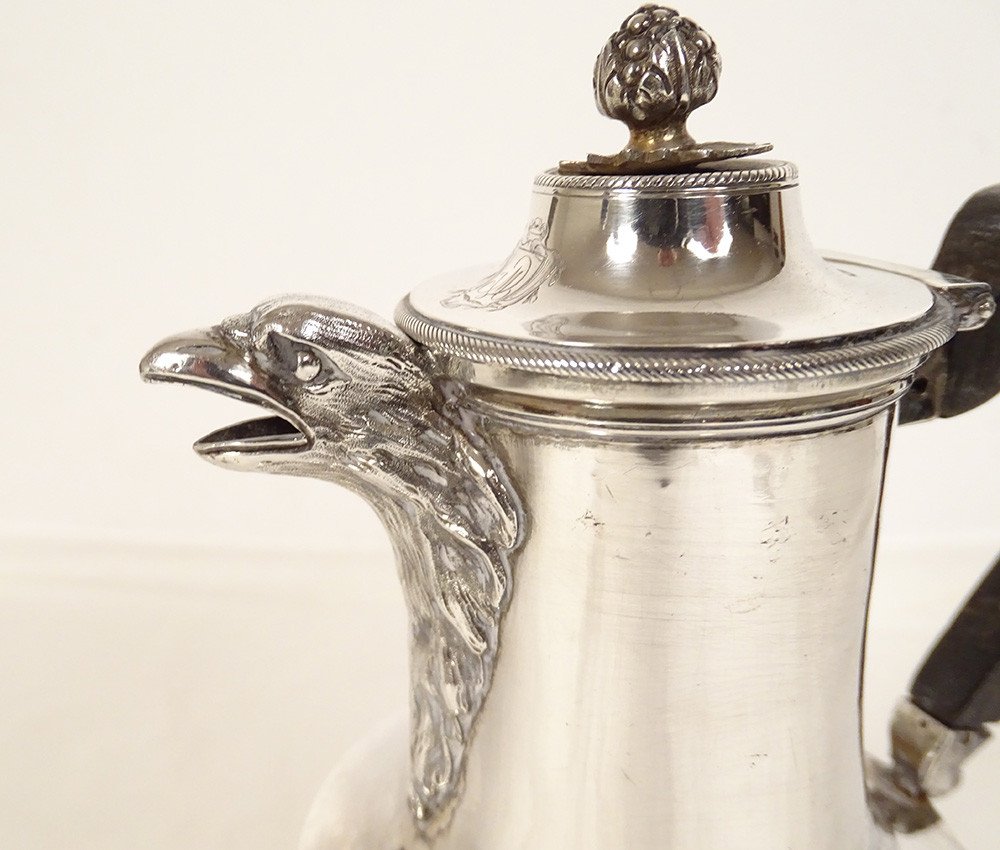 Louis XVI Coffee Pot Silver Farmers General Paris Eagle XVIIIth Century-photo-2