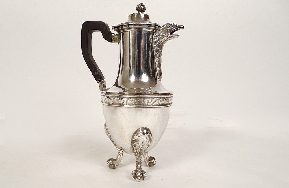 Verseuse Louis XVI Cafetière Argent Fermiers Généraux Paris Aigle XVIIIème-photo-4