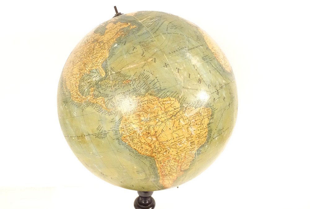 Large German Terrestrial Globe By Heymann Berlin Henry Lange 19th Century-photo-2