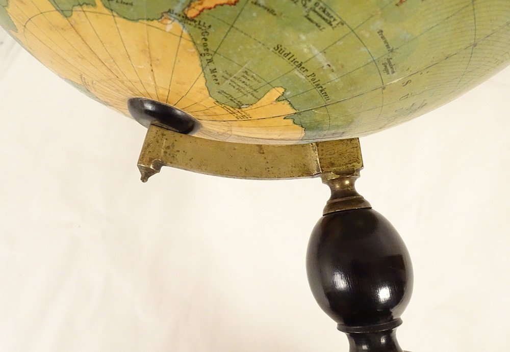 Large German Terrestrial Globe By Heymann Berlin Henry Lange 19th Century-photo-4