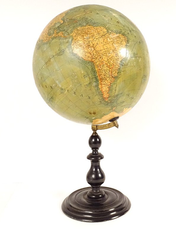 Large German Terrestrial Globe By Heymann Berlin Henry Lange 19th Century