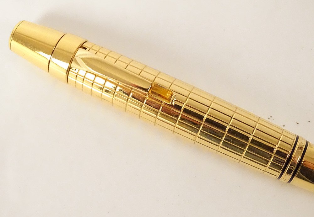 Montblanc Bohème Citrine Ballpoint Pen Gold Metal 20th Century-photo-2