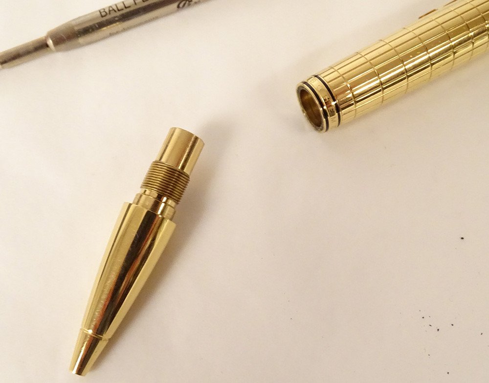 Montblanc Bohème Citrine Ballpoint Pen Gold Metal 20th Century-photo-1