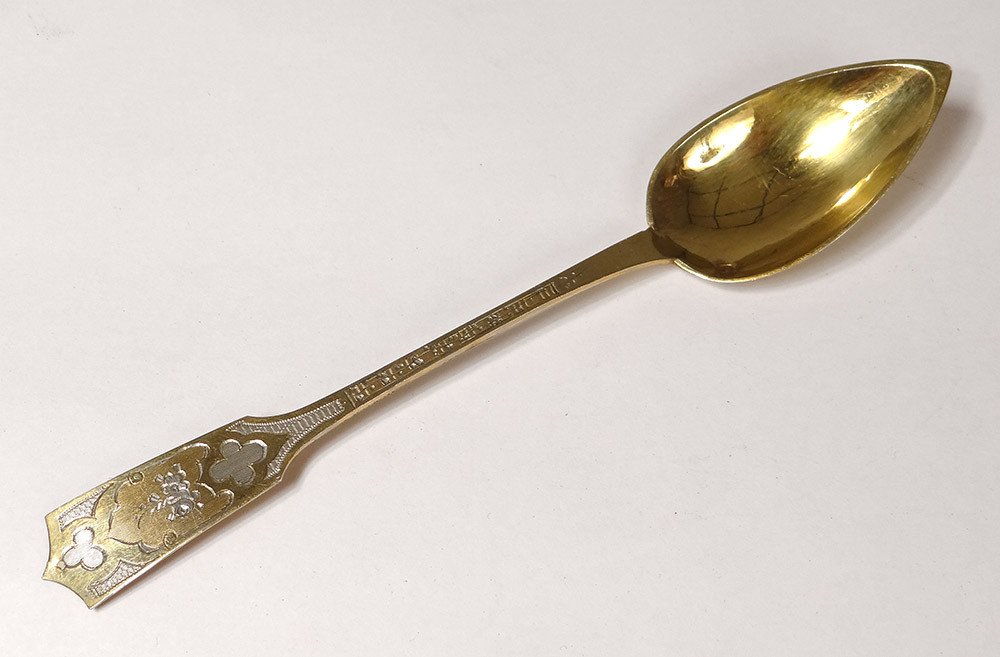 Silver Vermeil Tea Coffee Spoons Service Minerva Devaux Napoleon III 19th Century-photo-4