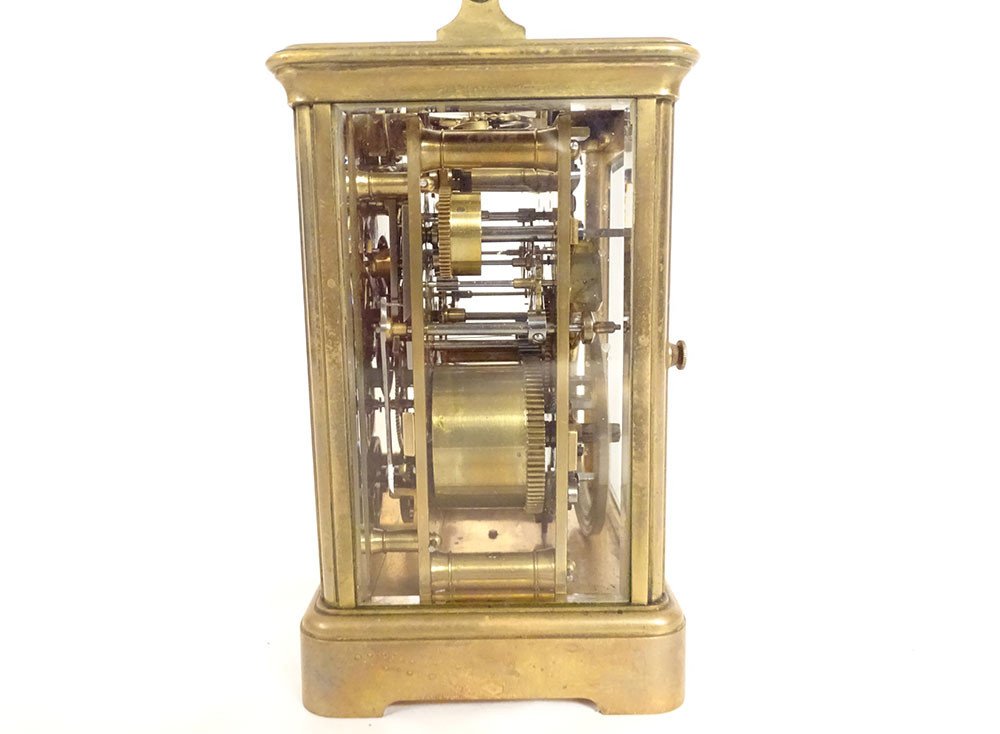 Officer's Clock Gilt Bronze Ch. Oudin Palais Royal Paris 19th Century-photo-2