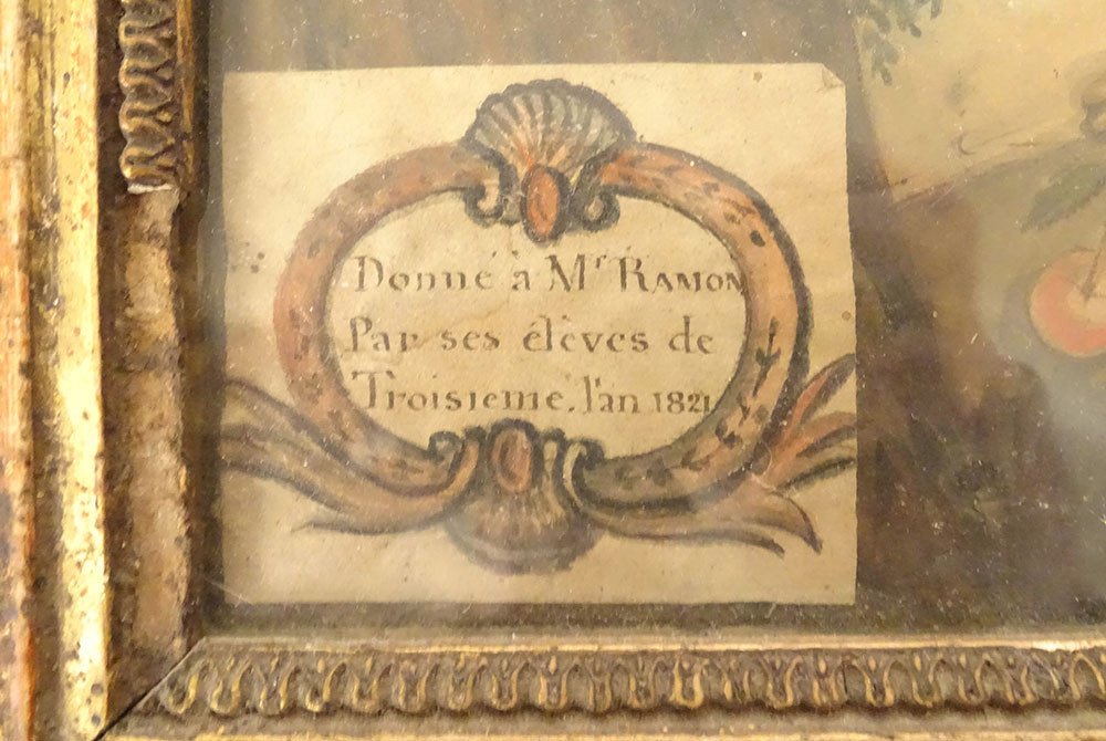 Aquarelle Crucifixion Christ Attributs Passion Serpent Jérusalem 1821 XIXè-photo-4