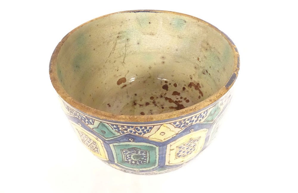 Jobbana Pot à Beurre Faïence Polychrome Maroc Maghreb Fès Morocco XIXème-photo-6