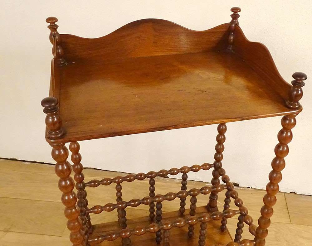 Music Cabinet Sheet Music Magazine Rack Canterbury Mahogany Serving Trolley 19th Century-photo-2