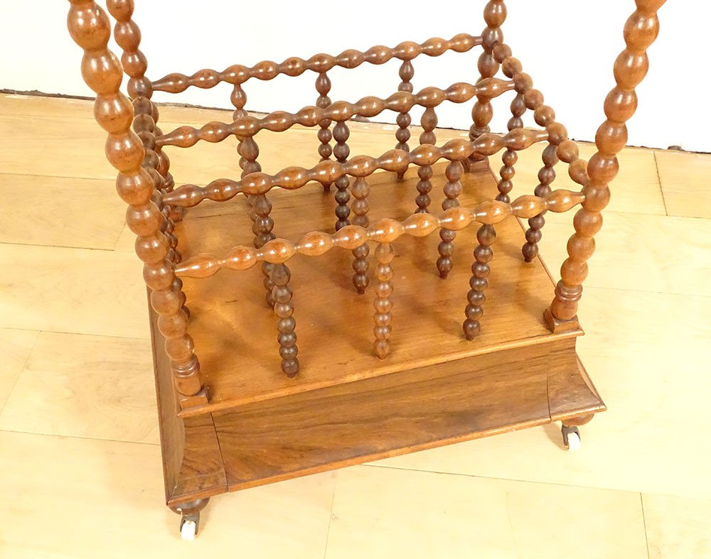 Music Cabinet Sheet Music Magazine Rack Canterbury Mahogany Serving Trolley 19th Century-photo-3