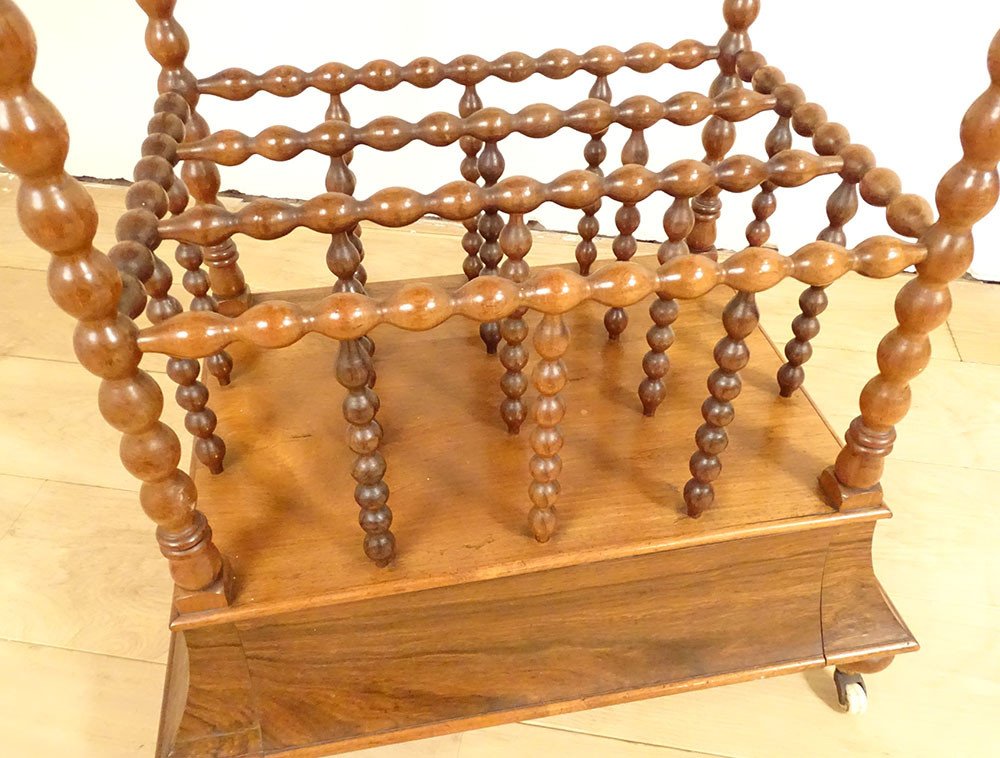 Music Cabinet Sheet Music Magazine Rack Canterbury Mahogany Serving Trolley 19th Century-photo-1