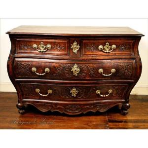 Commode Tomb Bordelaise Carved Walnut Eighteenth Century