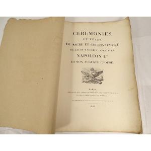 Cérémonies Fêtes Sacre Couronnement Napoléon Ier Gravures Paris Bance 1806
