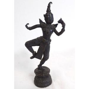 Sculpture Statuette Bronze Danseuse Apsara Khmer Cambodge Thaïlande XIXème