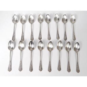 16 Teaspoons Sterling Silver Minerva Goldsmith Cailar Bayard 436gr 20th