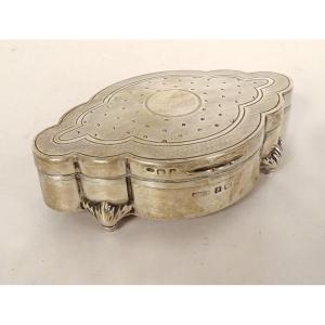 Sterling Silver English Jewelry Box Birmingham 1910 Sydney & Co 20th